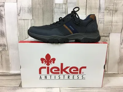 Produktbild von Rieker Schnürschuh - Dunkelblau Kunstleder Größe: 43 Normal