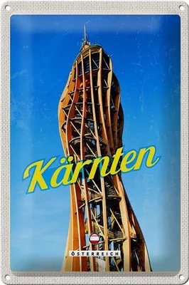 Produktbild von Blechschild Reise 20x30cm Kärnten Österreich Pyramidenkogel Trip