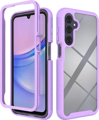 Image de Coque pour Samsung Galaxy A16 5G/4G, Coque arrière transparente hybride, Bumper TPU robuste, Coque anti-chocs Violet