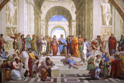 Productafbeelding van Raffael - De School van Athene - Poster, kunstposter, print - 91,5 x 61 cm