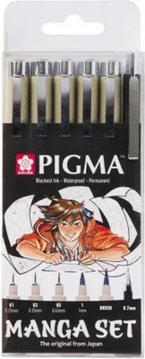 Zdjęcie produktu dla Sakura POXSDKMAN6, Czarny, Wielo, Wielobarwny, Okrągły, 6 szt.