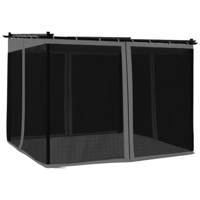 Produktbild von Pavillon mit Netzwänden Anthrazit 3x3 m Stahl