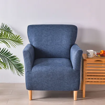 Produktbild von （Grau）Elastischer Sofabezug Bedruckte Polyester Sofabezüge Möbelschutz Rutschfest Weich 1-Sitzer Sofa-Überwürfe Stretchhusse