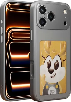 Immagine prodotto di Custodia NFC E-Ink con display a 4 colori iPhone 17 Pro-Grigio