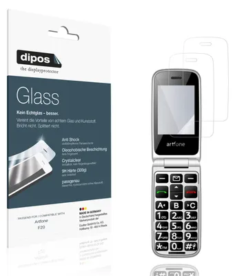 Zdjęcie produktu dla 2 folie ochronne do telefonu Artfone F20 - folia antyuderzeniowa 9H, wykonana z tworzywa sztucznego przypominającego szkło
