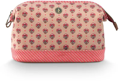 Produktbild von Pip Studio Cooper Cosmetic Purse Large Jaipur Flower Sand-Pink 26x12x18