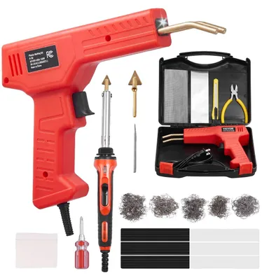 Productafbeelding van VEVOR kunststoflasser, 100W laspistool + 60/100W soldeerbout, reparatieset voor kunststof, geschikt voor auto bumpers, kajaks, elektronica, speelgoed
