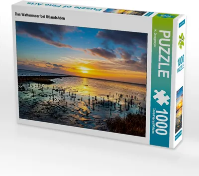 Produktbild von CALVENDO Puzzle Das Wattenmeer bei Utlandshörn 1000 Teile Puzzle quer | 1000 Teile Lege-Größe 64x48cm Foto-Puzzle für glückliche Stunden