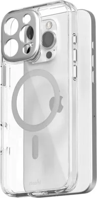 Immagine prodotto di Moshi iGlaze MagSafe - Custodia per iPhone 16 Pro Max (argento Luna)