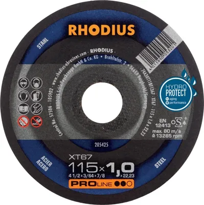 Obrázek produktu pro RHODIUS Extra tenký řezný kotouč XT67 115 x 1,0 x 22,23 PROline