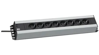 Obrázek produktu pro Bachmann 300.006, Základní, 2U, 8 AC zásuvky / AC zásuvek, 2 m, 74 mm, 482,6 mm