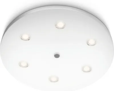 Produktbild von Philips myLiving Deckenleuchte 321583116, 6 Glühbirne(n), LED, Nicht austauschbare(s) Leuchtmittel, 2700 K, IP20, Weiß