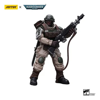 Produktbild von Joy Toy Warhammer 40k Action 1/18 Astra Militarum Cadian Command Squad Veteran With Regimental Standard 12 Cm Figur Braun  Braun One Size