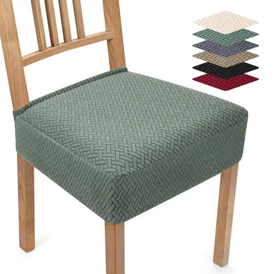 Produktbild von Set aus 4 eleganten Jacquard-Stuhlbezügen für Esszimmerstühle