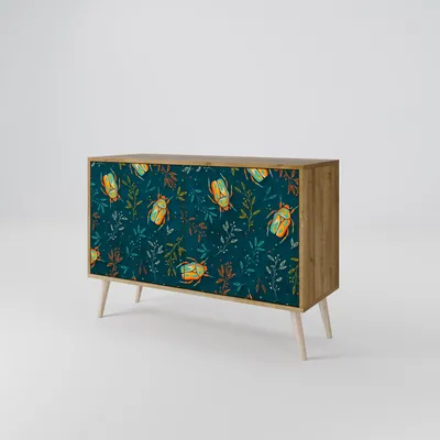 Produktbild von Spacerebels Kommode mit 2 Türen - Sideboard Komodenschrank - Highboard - Kleiderschrank Möbel - Wohnzimmer Schlafzimmer - 57,5×111×42 (HxBxT)