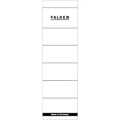 Produktbild von Falken 10x Rückenschild 54x190mm für Wechselfenster 8 cm Ordner Weiß 80039266F