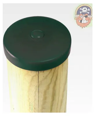 Produktbild von Zaunkappe grün aus Kunststoff für runde Pfosten Ø 121 mm