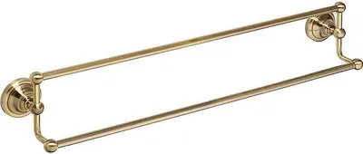 Produktbild von BETRO BRONZE Doppelhandtuchhalter Messing Bronze 665x125x115 mm für Bad & Küche >> zum Bohren