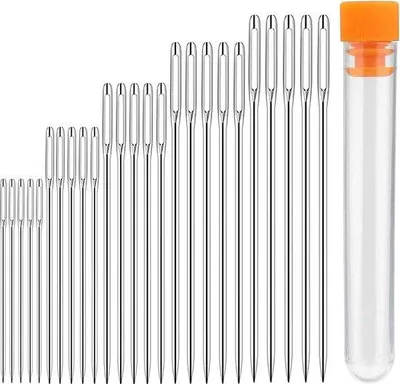 Produktbild von Große Nähnadeln, 25 Stück, große Nähnadeln für Nähn, Handnähen, verschiedene Größen 4,2 cm, 4,6 cm, 5,2 cm, 5,6 cm, 6 cm