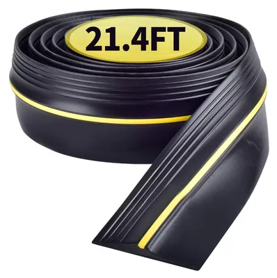 Garagentor-Bodendichtung 6,5 m EPDM schwarz/gelb