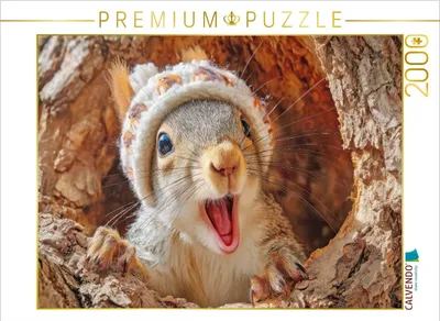 Produktbild von CALVENDO Puzzle Eichhörnchenliebe | 2000 Teile Lege-Größe 90x67cm Foto-Puzzle für glückliche Stunden