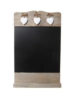 Produktbild von Sass & Belle Tafel mit 3 Holzherzen