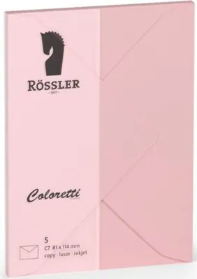 Produktbild von Coloretti Briefumschläge 5 Stück C7 rosa