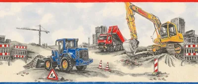 Produktbild von Rasch Papierborte 293609 Kids & Teens II baustelle 5 x 0,255 m