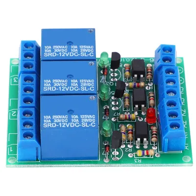 Produktbild von Relaismodul,3-Kanal-Relaismodul,Optokoppler-Isolationsrelaismodul,DC-Relaismodul,Hochpegel-Relaismodul
