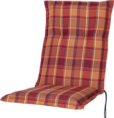 Produktbild von Auflage Mittellehner Florence 2136 orange-rot kariert 110x49x8 cm KETTtex