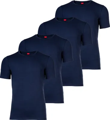 Produktbild von s.Oliver Herren T-Shirt, 4er Pack - Basic, Rundhals, einfarbig Marine L