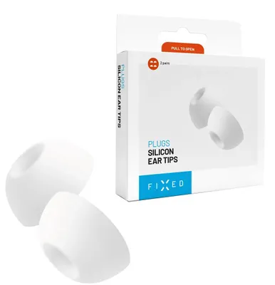 Produktbild von Silikon-Ohrstöpsel Größe XS für AirPods Pro 3, Fixed Plugs, 2er-Set, Weiß. 2 sets