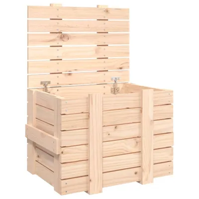Image de Boîte de rangement 58x40,5x42 cm Bois massif de pin