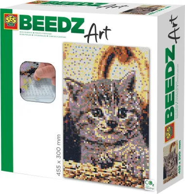 Image de Ses Creative Beedz Art Iron Beads Kitten 45.5X30 Cm 7000 Pieces