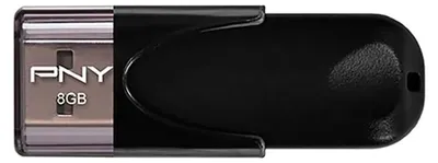 Obrázok produktu pre PNY Attaché 4, 8 GB, USB Typ-A, 2.0, 25 MB/s, Čiapky, Čierna