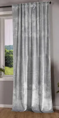 Verdunkelungsvorhang mit Schlaufen, Grau, 235x135 cm, 1 Stück