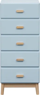 Obrázek produktu pro Rebecca Mobili komoda Kuro 115x50x40 MDF dřevo světle modrá hnědá skandinávská