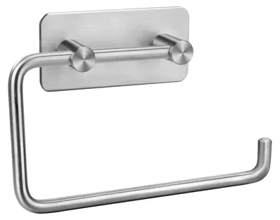 Image de Porte-rouleau de papier toilette en acier inoxydable, adhésif, pour salle de bain