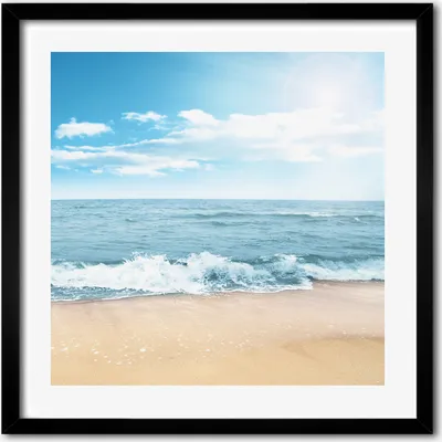 Produktbild von Bild - 50 cm x 50 cm - MDF - Rahmen, Wandkunst - Strand
