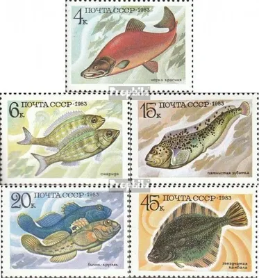 Produktbild von Briefmarken Sowjetunion 1983 Mi 5294-5298 (kompl.Ausg.) gestempelt Speisefische