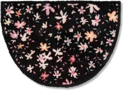 Image de Astra Paillasson lavable PURE & SOFT noir 50 x 70 cm semi-circulaire