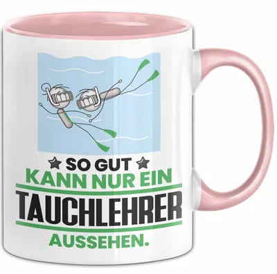 Produktbild von Tauchlehrer Geschenk Tasse So Gut Kann Nur Ein Tauchlehrer Aussehen Geschenkidee Kaffee-Becher (Rosa)