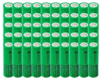 Image de Batterie lithium-ion 18650, capacité 3500 mAh, courant de décharge 25 A, MJ1-50 pièces