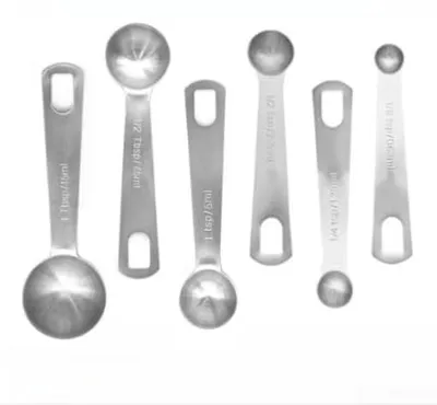 Image de Cuillère doseuse en acier inoxydable avec double échelle de mesure