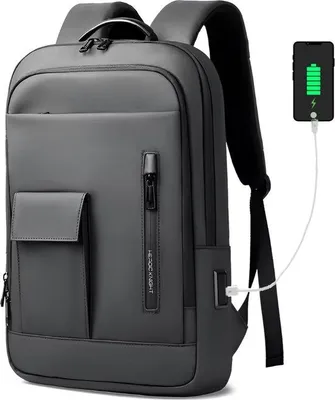 Image de CarryQuest® - Sac à dos pour ordinateur portable, 15,6 pouces, en polyester, couleur grise