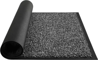 Produktbild von Fußmatte & Putzmatte - 90x150 cm - Fußabtreter für den Innen- und Außenbereich - Rutschfest - Grau