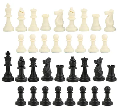 Produktbild von PP-Kunststoff International Chess Chessman Stick Flannelette King Höhe 95 mm. Kein Schachbrett enthalten. Kein Schachbrett