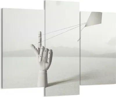 Produktbild von Bild auf Leinwand - Leinwandbild - 3 Teile - Modern Hand Drachen - 130x100cm - Wand Bild - Wanddeko - Wandbilder - Leinwanddruck - Bilder - Wanddekoration - Leinwand bilder - Wandbild - CB130x100-4697