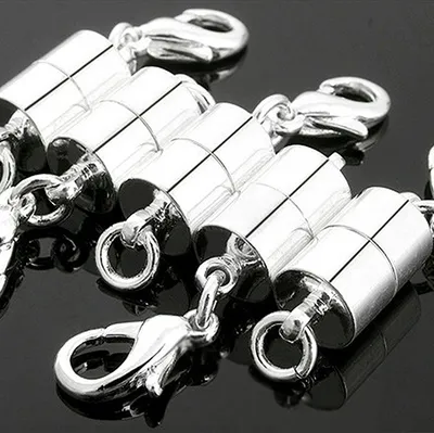 Produktbild von 5 Stück zylindrischer Karabinerverschluss, prägnante Magnetverschlüsse für Halskette, Armband, Kette