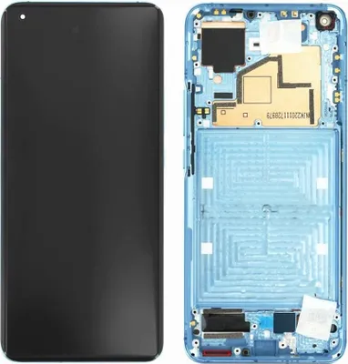 Produktbild von Original AMOLED Display Touchscreen Bildschirm Rahmen Blau für Xiaomi Mi 11